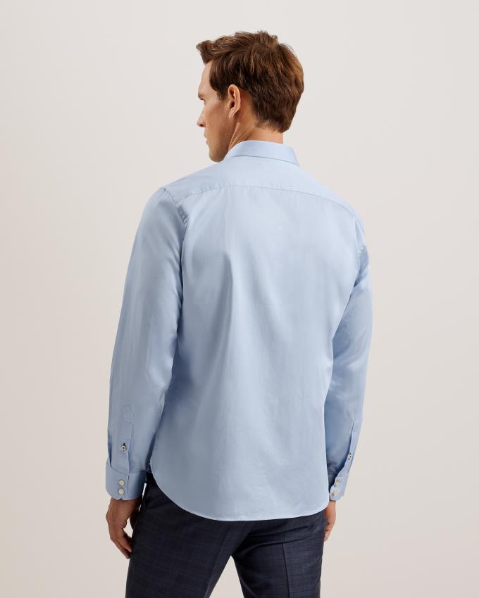 Chemises Ted Baker Regular Fit Long Sleeve Cotton Bleu Homme | MNC-38675983